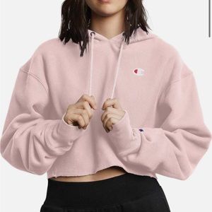 Pink Women’s Cropped Champion Hoodie